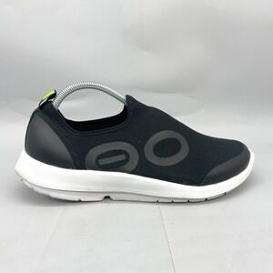 OOFOS Mens 11 OOmg Low Black White Sport Recovery Slip On Shoes Casual Travel